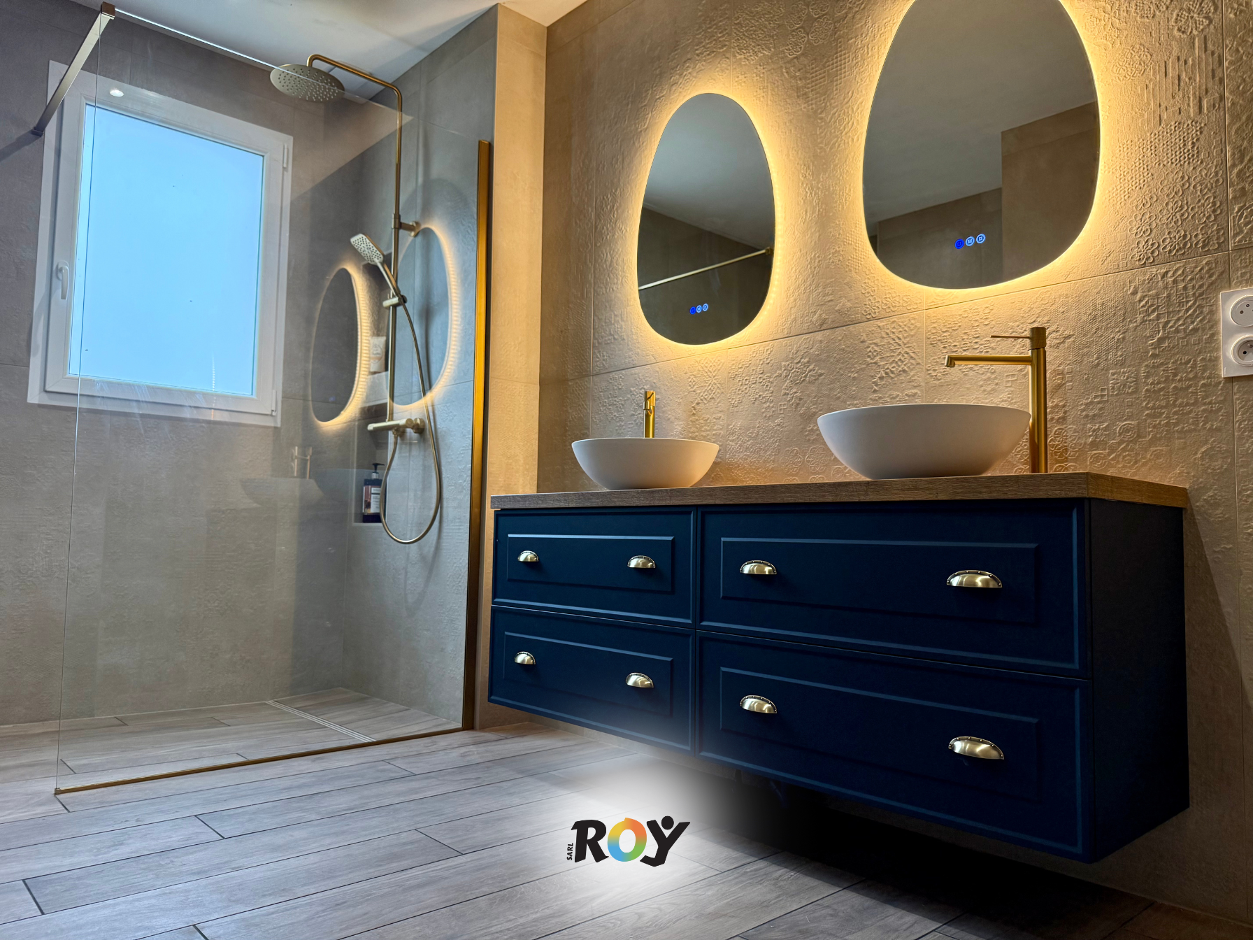 Salle de bain familiale réalisée à Viennay (79) par C2PI
